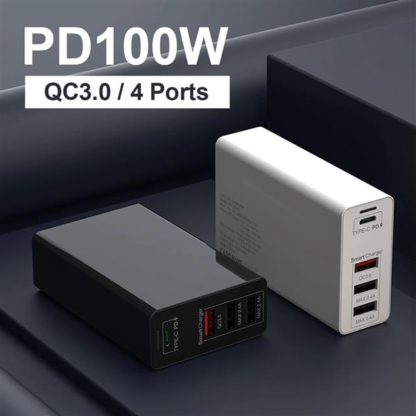 Grote foto drphone wl20 100w 4 poort usb c adapter pd 3.0 100w qualcom 3.0 2.4a type c snelle oplader z telecommunicatie opladers en autoladers