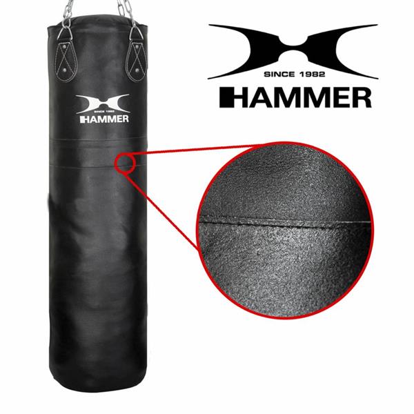 Grote foto hammer boxing bokszak premium leder 120x35 cm sport en fitness vechtsporten en zelfverdediging