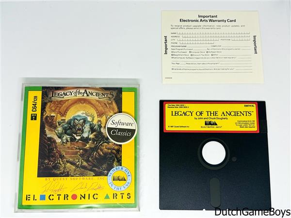 Grote foto commodore c64 legacy of ancients 5 25 disk spelcomputers games overige games