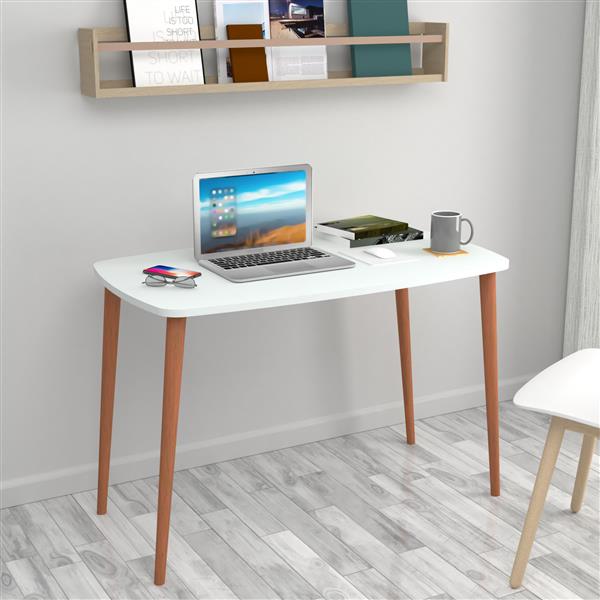 Grote foto en.casa bureau kongsberg laptoptafel 70x105x60 cm wit en houtkleurig huis en inrichting stoelen