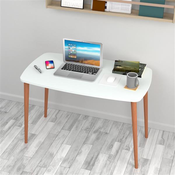 Grote foto en.casa bureau kongsberg laptoptafel 70x105x60 cm wit en houtkleurig huis en inrichting stoelen