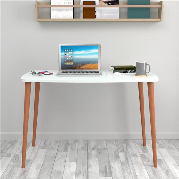 Grote foto en.casa bureau kongsberg laptoptafel 70x105x60 cm wit en houtkleurig huis en inrichting stoelen