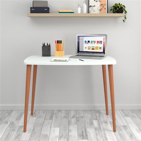 Grote foto en.casa bureau kongsberg laptoptafel 70x90x60 cm wit en houtkleurig huis en inrichting stoelen