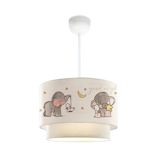 Grote foto lux.pro design hanglamp lurgan e27 wit met olifant motief huis en inrichting overige