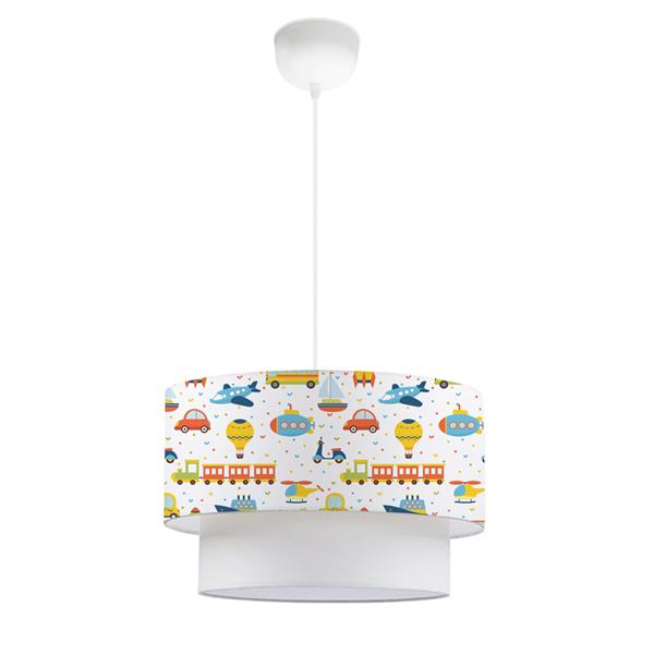Grote foto lux.pro design hanglamp lurgan e27 wit met voertuigen motief huis en inrichting overige