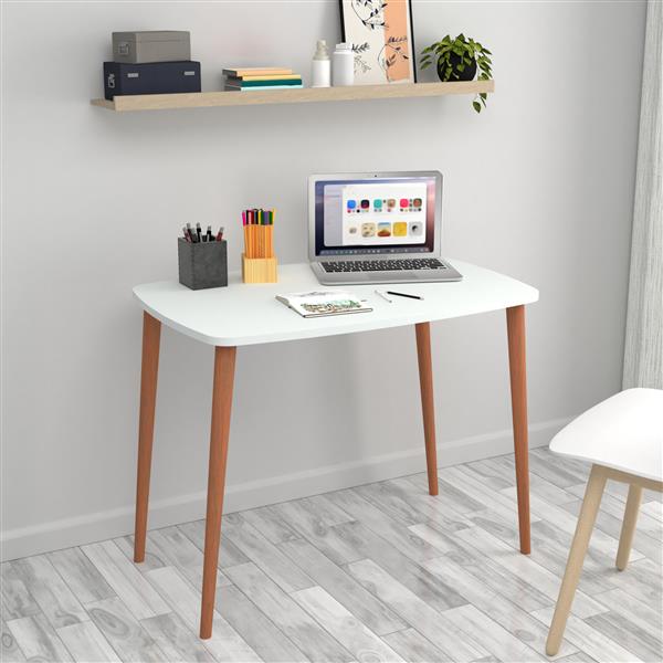 Grote foto en.casa bureau kongsberg laptoptafel 70x90x60 cm wit en houtkleurig huis en inrichting stoelen