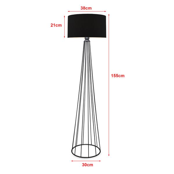 Grote foto lux.pro staande lamp neath vloerlamp 155 cm antraciet en zwart huis en inrichting overige