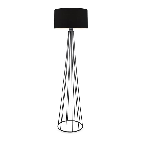 Grote foto lux.pro staande lamp neath vloerlamp 155 cm antraciet en zwart huis en inrichting overige