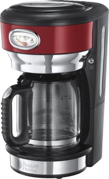 Grote foto russell hobbs 21700 56 retro ribbon red koffiezetapparaat rood lichte gebruikssporen die duiden witgoed en apparatuur koffiemachines en espresso apparaten