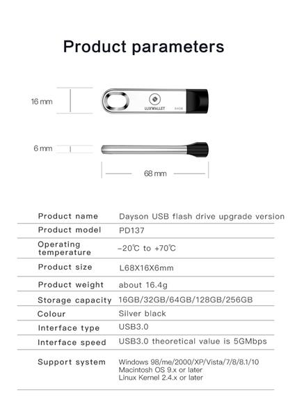 Grote foto luxwallet xpro usb stick 128gb stick usb 3.0 metalen usb snelle overdracht stootbestendig computers en software overige computers en software