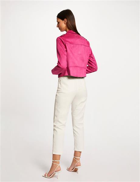 Grote foto straight jacket with suede effect 222 gsud raspberry kleding dames jassen zomer