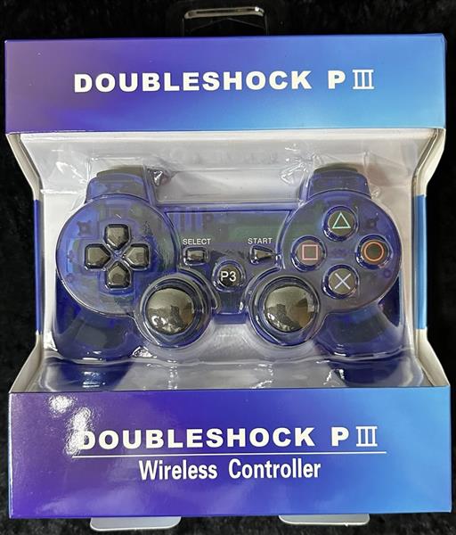 Grote foto double shock controller wireless voor psiii crystal blauw nieuw spelcomputers games playstation 3