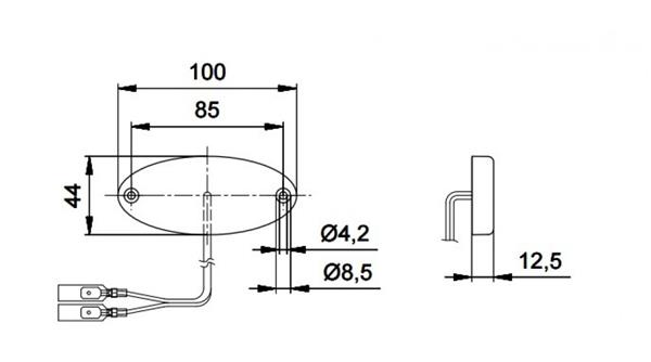 Grote foto jokon breedtelicht led plr2012 met reflector ovaal opbouw wit caravans en kamperen caravan accessoires