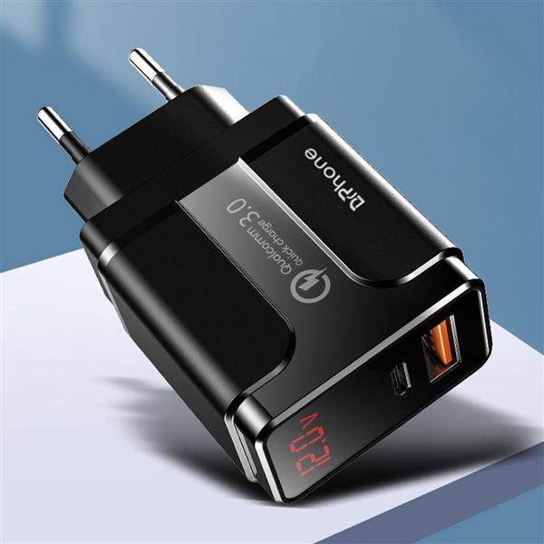 Grote foto drphone halo5 qualcom 3.0 quick charge 18w thuislader pdtc1 usb c naar usb c fast charger 1 meter telecommunicatie opladers en autoladers
