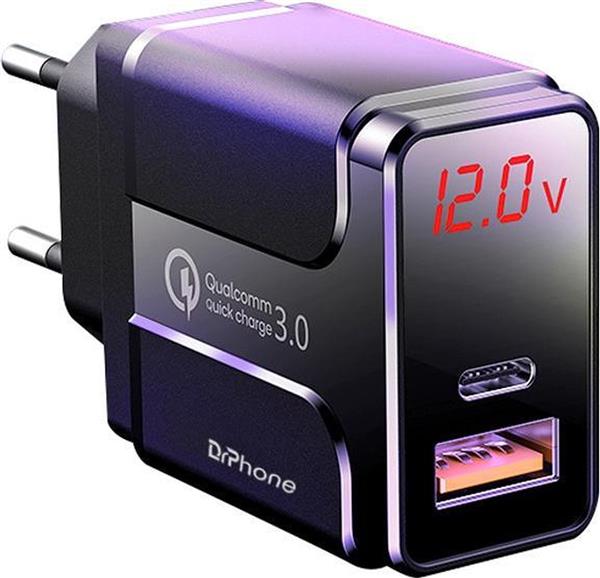 Grote foto drphone halo5 qualcom 3.0 quick charge 18w thuislader pdtc1 usb c naar usb c fast charger 2 meter telecommunicatie opladers en autoladers