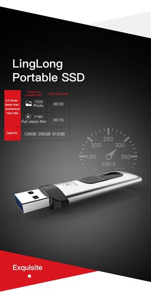 Grote foto luxwallet ssd1 flash drive 128gb 300 mb s usb 3.1 3.0 draagbare ssd hard drive solid state computers en software overige computers en software