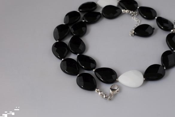 Grote foto onyx ketting oorhanger set sieraden tassen en uiterlijk kettingen