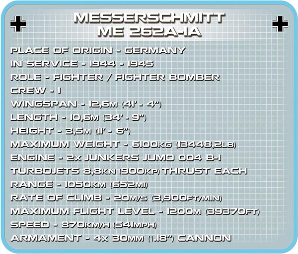 Grote foto cobi ww2 5721 messerschmitt me 262a 1a kinderen en baby overige
