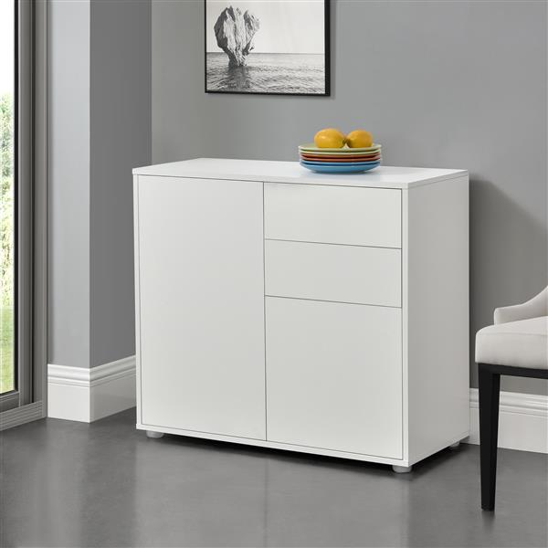 Grote foto commode paarl druk en open 74x79x36 cm wit mat huis en inrichting overige