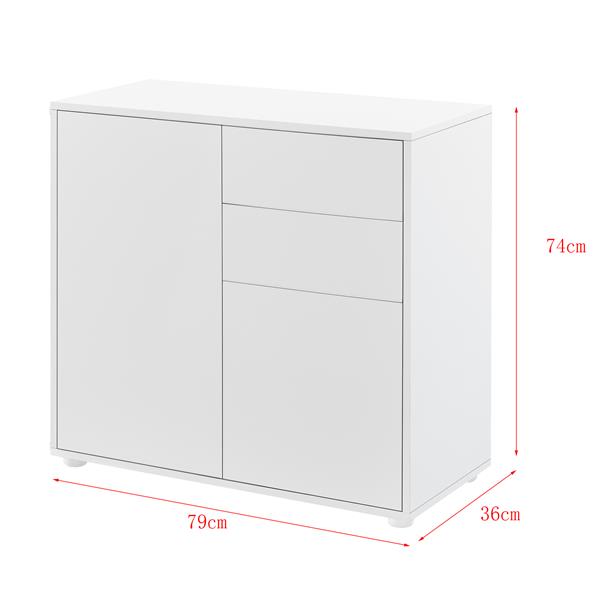 Grote foto commode paarl druk en open 74x79x36 cm wit mat huis en inrichting overige