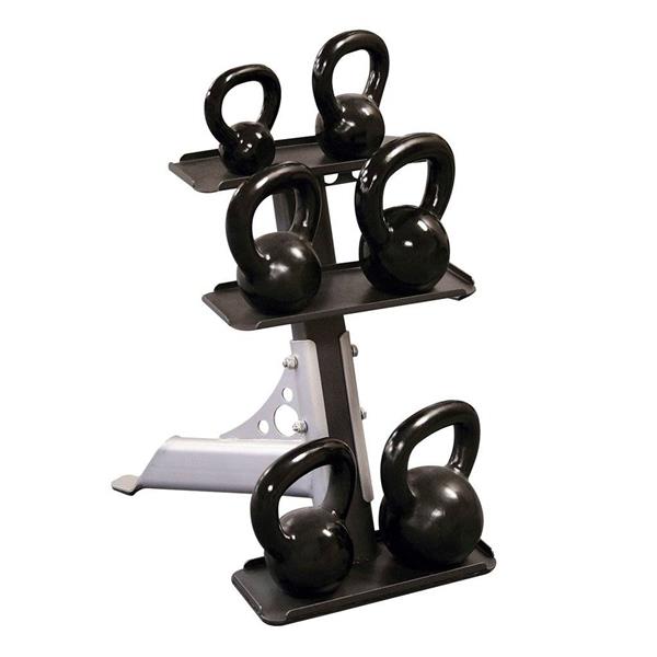 Grote foto body solid 3 pair kettlebell rack gdkr50 sport en fitness fitness