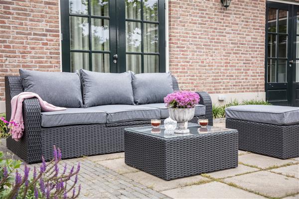 Grote foto loungeset multibank pandorra black tuin en terras tuinmeubelen