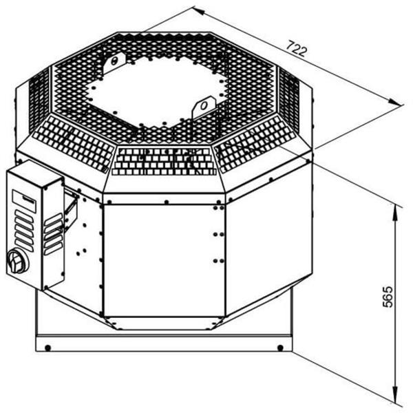 Grote foto ruck horeca dakventilator met ec motor 5550 m h dvn 355 ec 30 doe het zelf en verbouw luchtverdeeltechniek