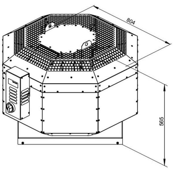 Grote foto ruck horeca dakventilator geluiddempend en frequentiegestuurd 4250 m h dvni 355 d4 30 doe het zelf en verbouw luchtverdeeltechniek