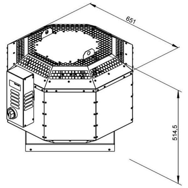 Grote foto ruck horeca dakventilator geluiddempend en frequentiegestuurd 3000 m h dvni 315 d4 30 doe het zelf en verbouw luchtverdeeltechniek