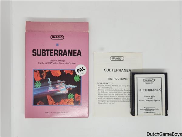 Grote foto atari 2600 imagic subterranea pink box white label spelcomputers games overige games