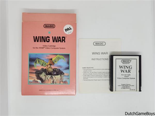 Grote foto atari 2600 imagic wing war orange box white label spelcomputers games overige games
