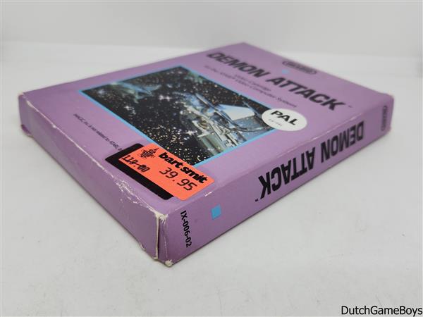 Grote foto atari 2600 imagic demon attack purple box white label spelcomputers games overige games