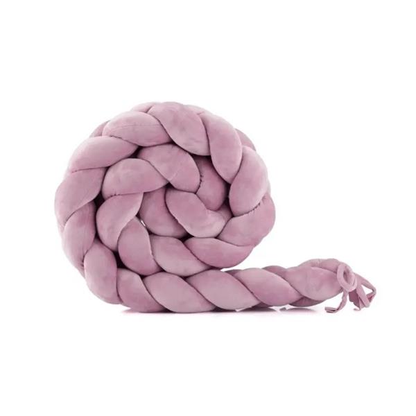 Grote foto bedomrander velvet vlecht 210cm raspberry bumper raspberry kinderen en baby complete kinderkamers