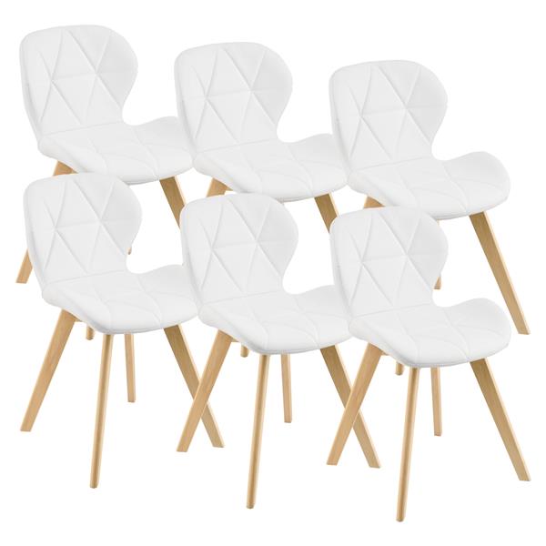Grote foto eetkamerstoel almhult 81x57x49 cm set van 6 wit huis en inrichting stoelen