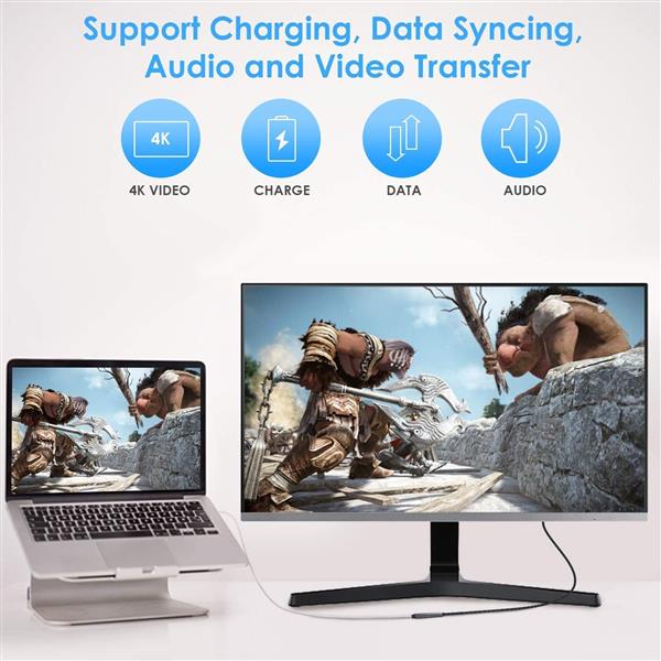 Grote foto drphone chx10 usb c 3.1 gen 2 naar type c female data 4k audio video 100w pd verleng kabel telecommunicatie opladers en autoladers