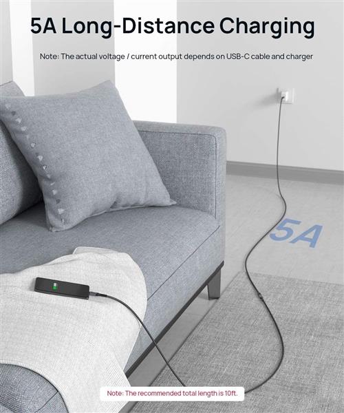 Grote foto drphone chx10 usb c 3.1 gen 2 naar type c female data 4k audio video 100w pd verleng kabel telecommunicatie opladers en autoladers