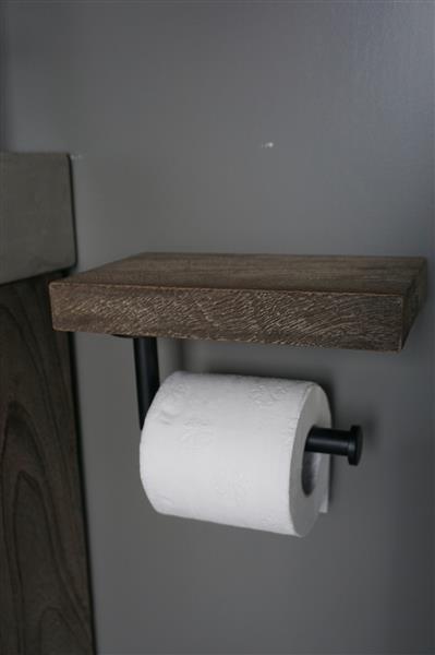 Grote foto toiletrolhouder hout giel grey 20x13 cm huis en inrichting complete badkamers