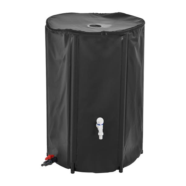 Grote foto watertank opvouwbaar 60x88 cm regenton zwart 250 l tuin en terras tuingereedschap