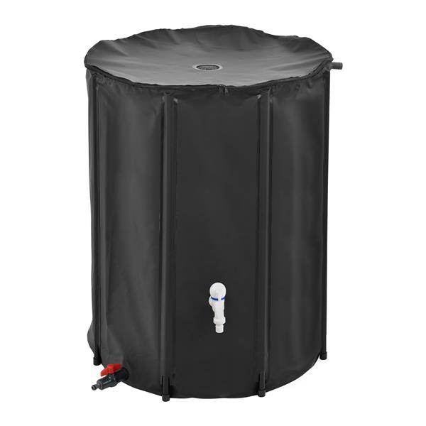 Grote foto watertank opvouwbaar 80x98 cm regenton zwart 500 l tuin en terras tuingereedschap