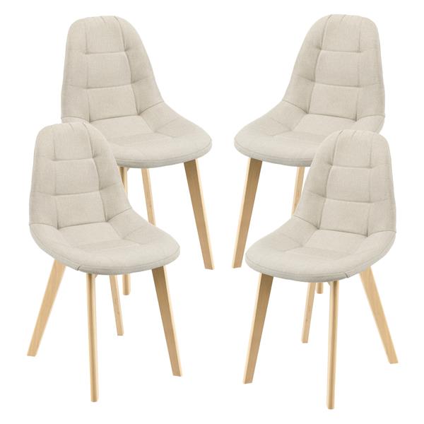 Grote foto eetkamerstoel kopparberg 86x53x47 cm set van 4 beige huis en inrichting stoelen