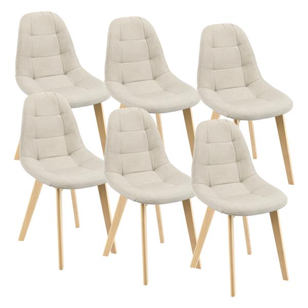 Grote foto eetkamerstoel kopparberg 86x53x47 cm set van 6 beige huis en inrichting stoelen