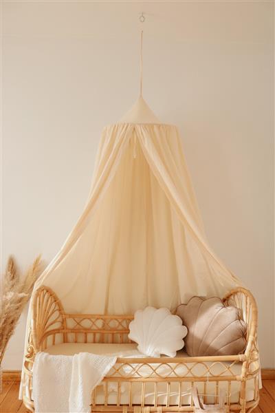 Grote foto canopy raw cotton natural raw cotton kinderen en baby complete kinderkamers