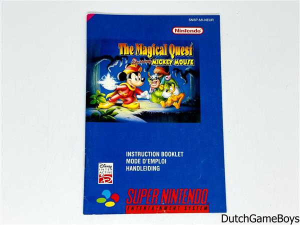 Grote foto super nintendo snes the magical quest starring mickey mouse eur manual spelcomputers games overige nintendo games