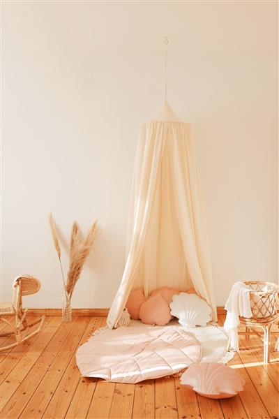 Grote foto canopy raw cotton natural raw cotton kinderen en baby complete kinderkamers