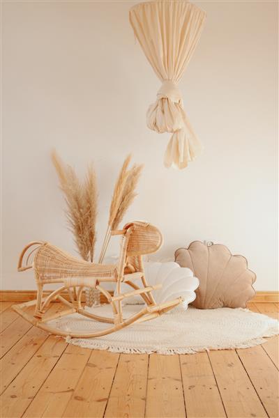 Grote foto canopy raw cotton natural raw cotton kinderen en baby complete kinderkamers