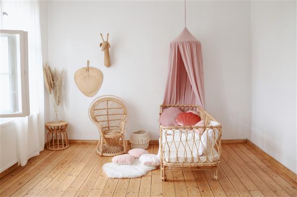 Grote foto canopy baby pink baby pink kinderen en baby complete kinderkamers