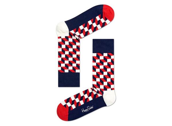 Grote foto happy socks stripe giftbox maat 41 46 4 paar kleding dames sokken en kousen