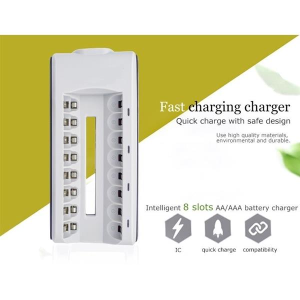 Grote foto drphone sofirn serie 8 slots batterijlader voor aa aaa nimh nicd oplaadbare batterijen batter telecommunicatie opladers en autoladers