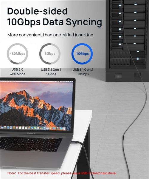 Grote foto drphone chx10 usb c 3.1 gen 2 naar type c female data 4k audio video 100w pd verleng kabel telecommunicatie opladers en autoladers