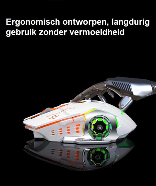 Grote foto elementkey m1 wireless gaming muis oplaadbaar draadloos led 6 knoppen 2400 dpi usb opt computers en software overige computers en software